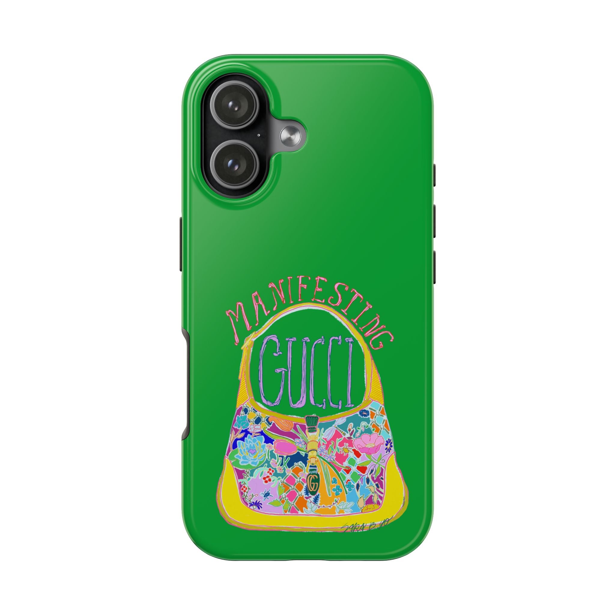Manifesting Gucci Phone Case Green