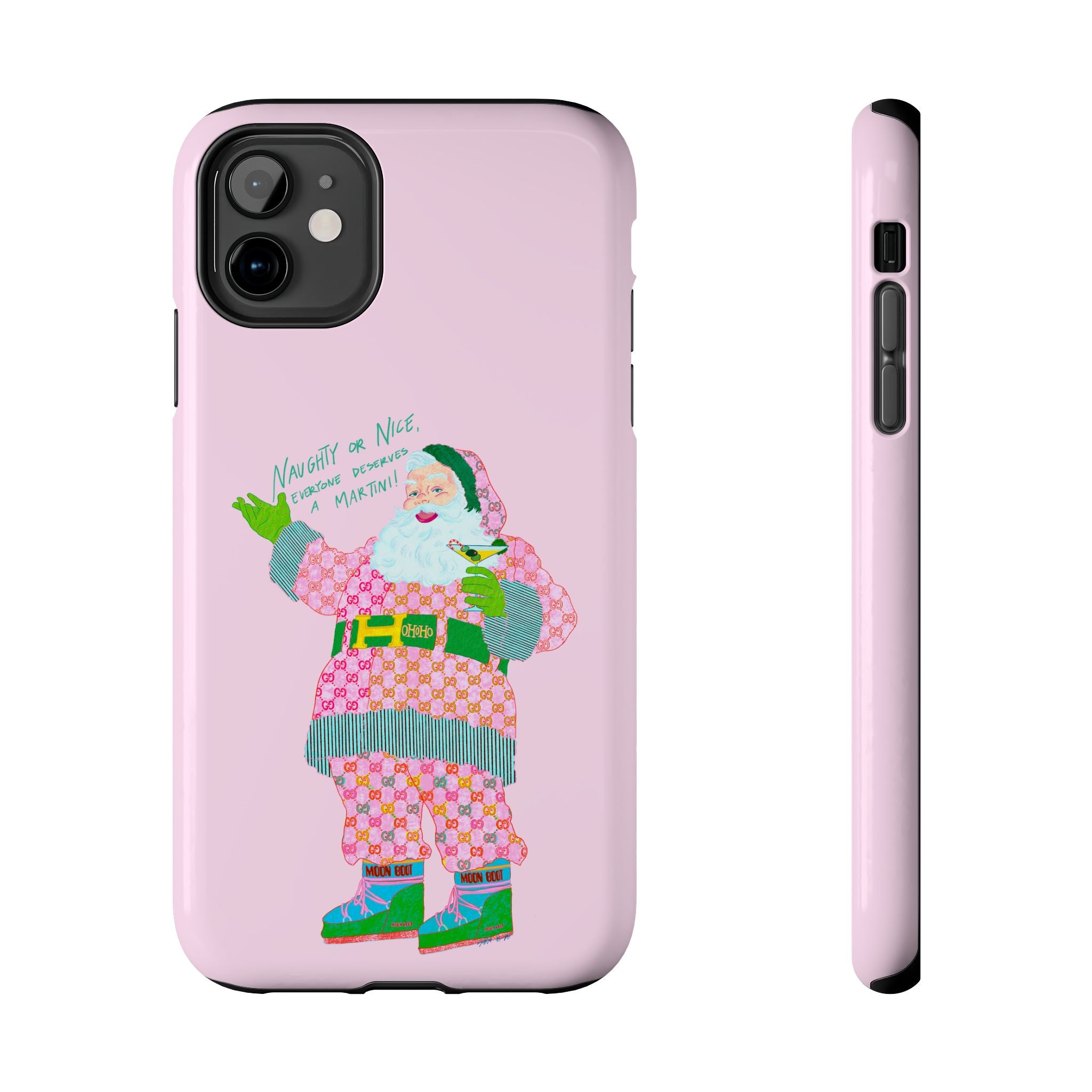 Dirty (Martini) Santa Pink Phone Case