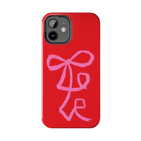 Red Lovely Ribbon Phone Case