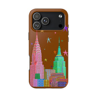 Starry Night in The City Brown Phone Case