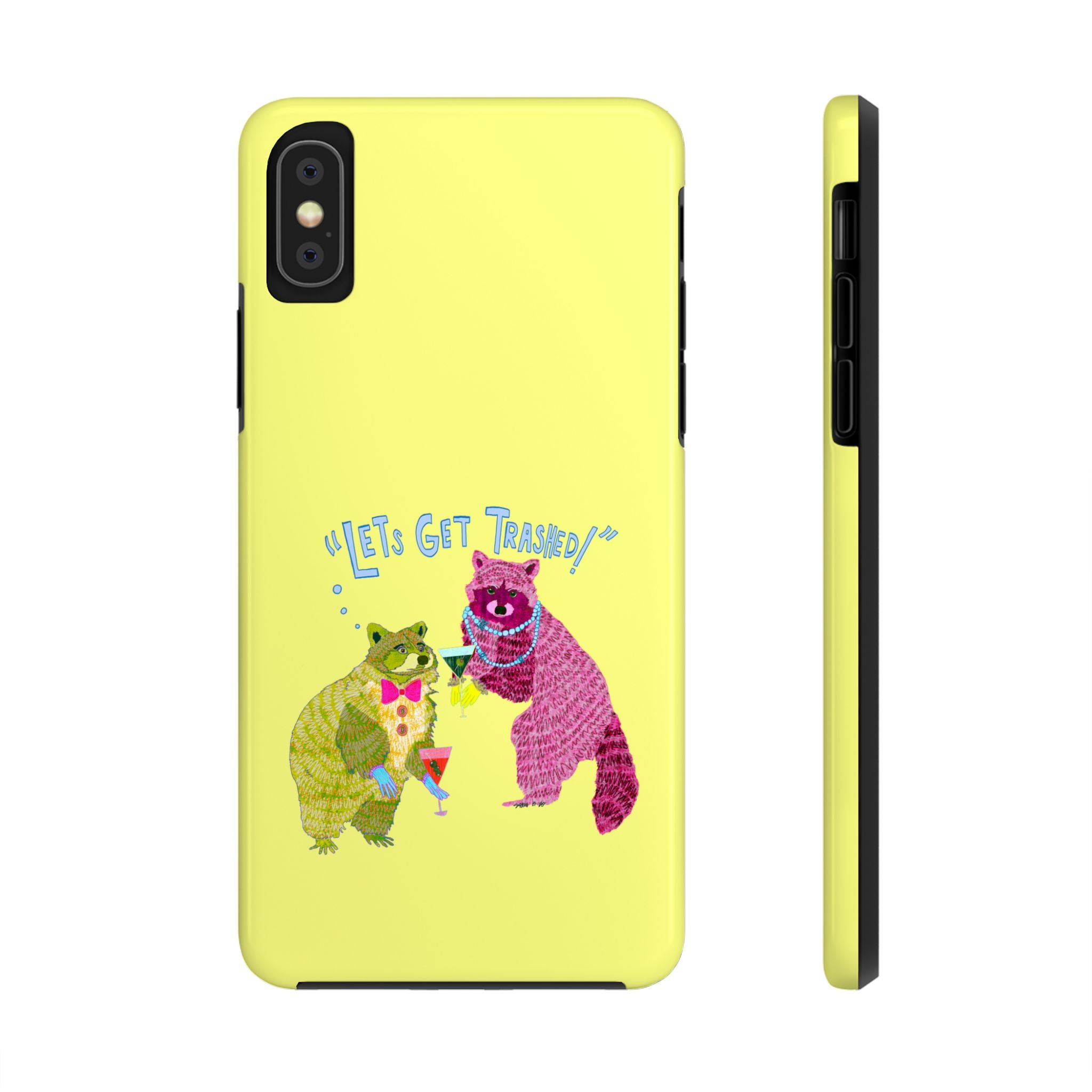 Lets Get Trashed Yellow Phone Case