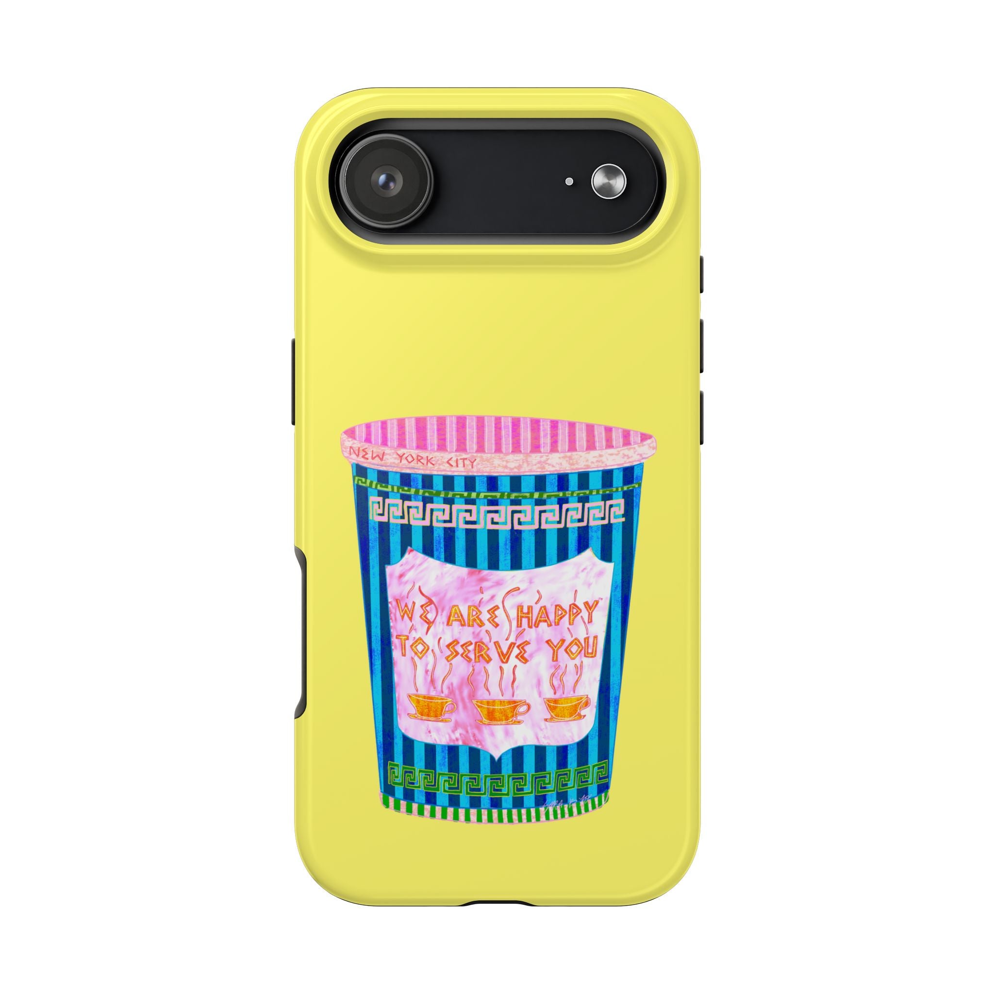New York Coffee Cup Yellow Phone Case