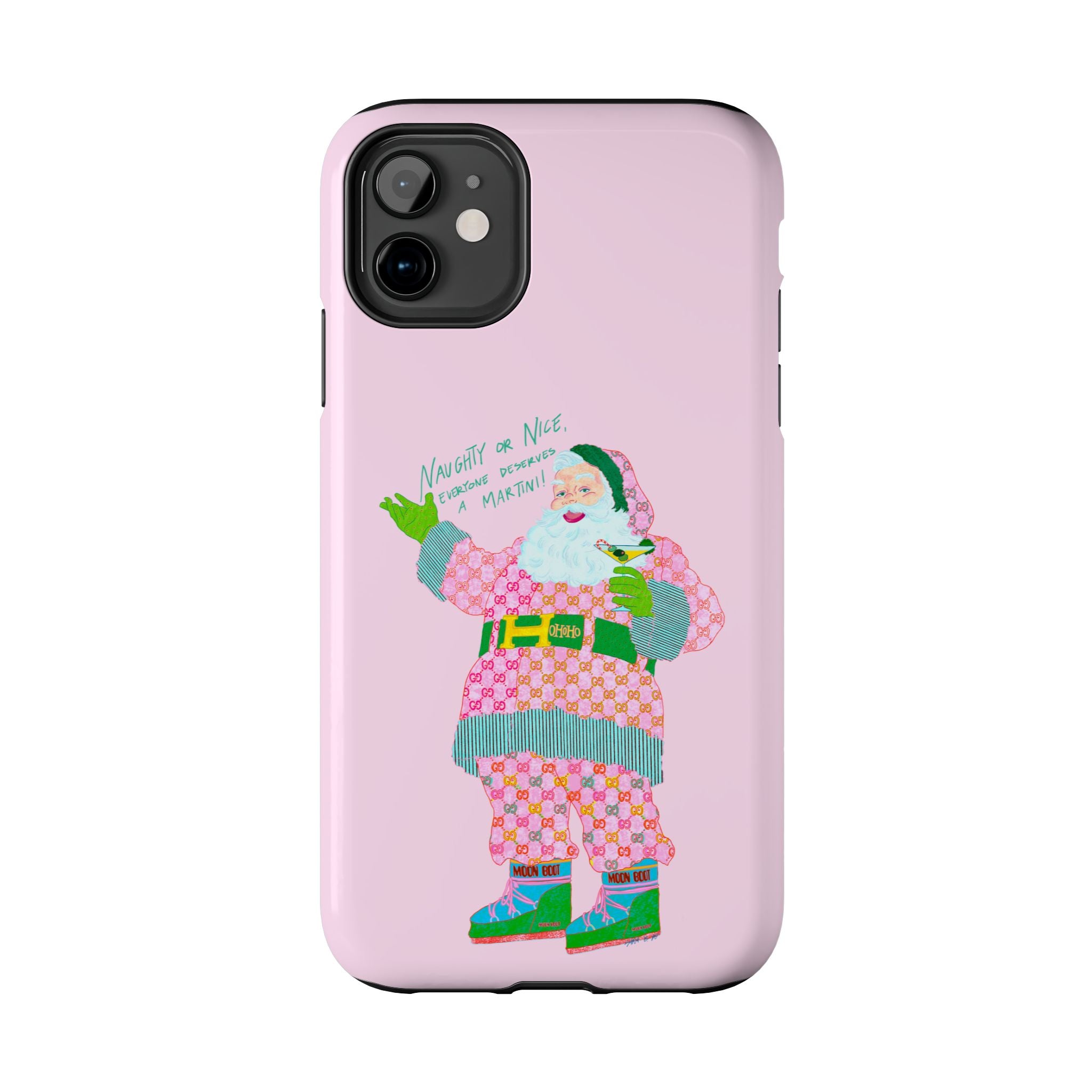 Dirty (Martini) Santa Pink Phone Case