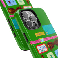 What's in My Bag Green Phone Case