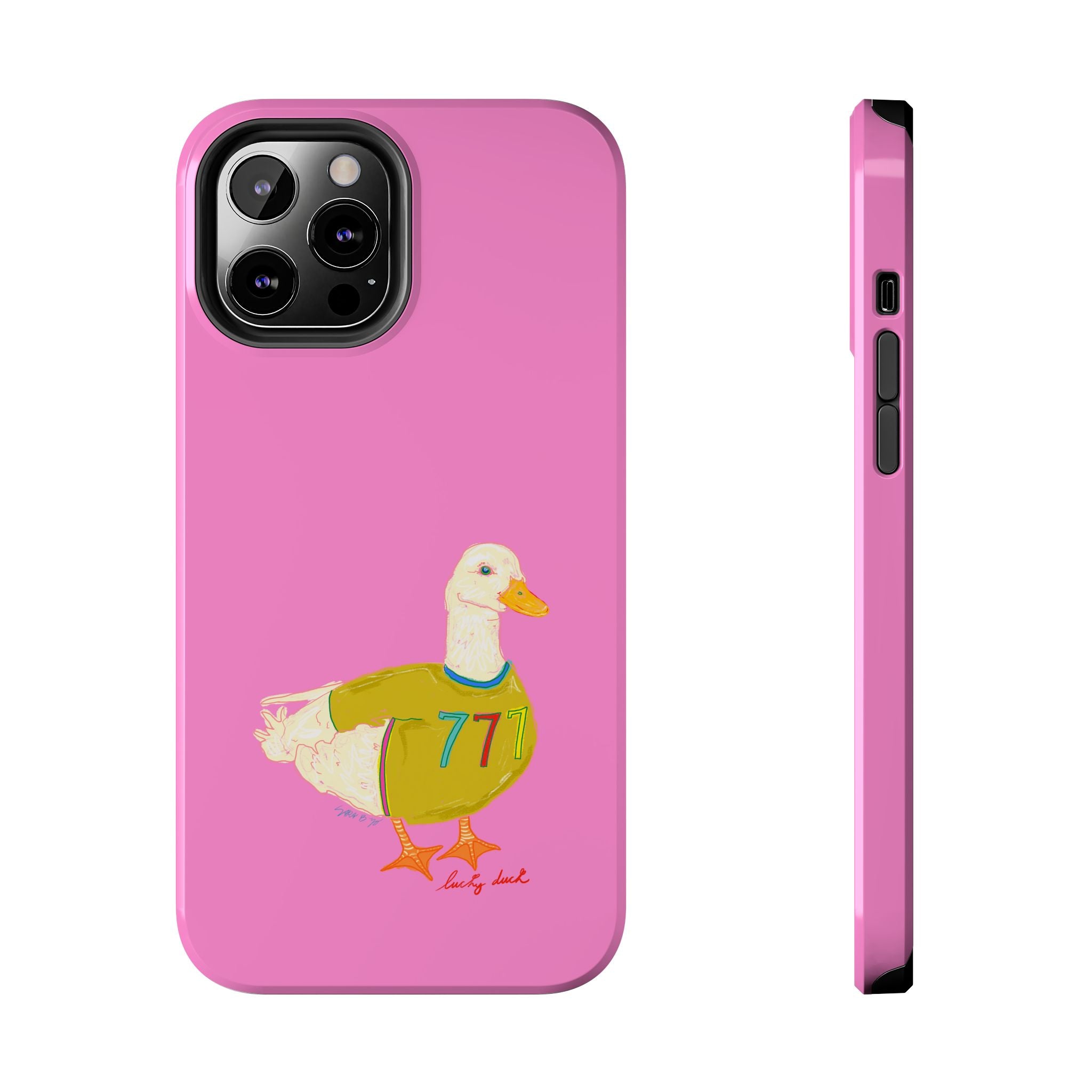 Pink Lucky Duck Phone Case
