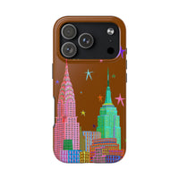 Starry Night in The City Brown Phone Case