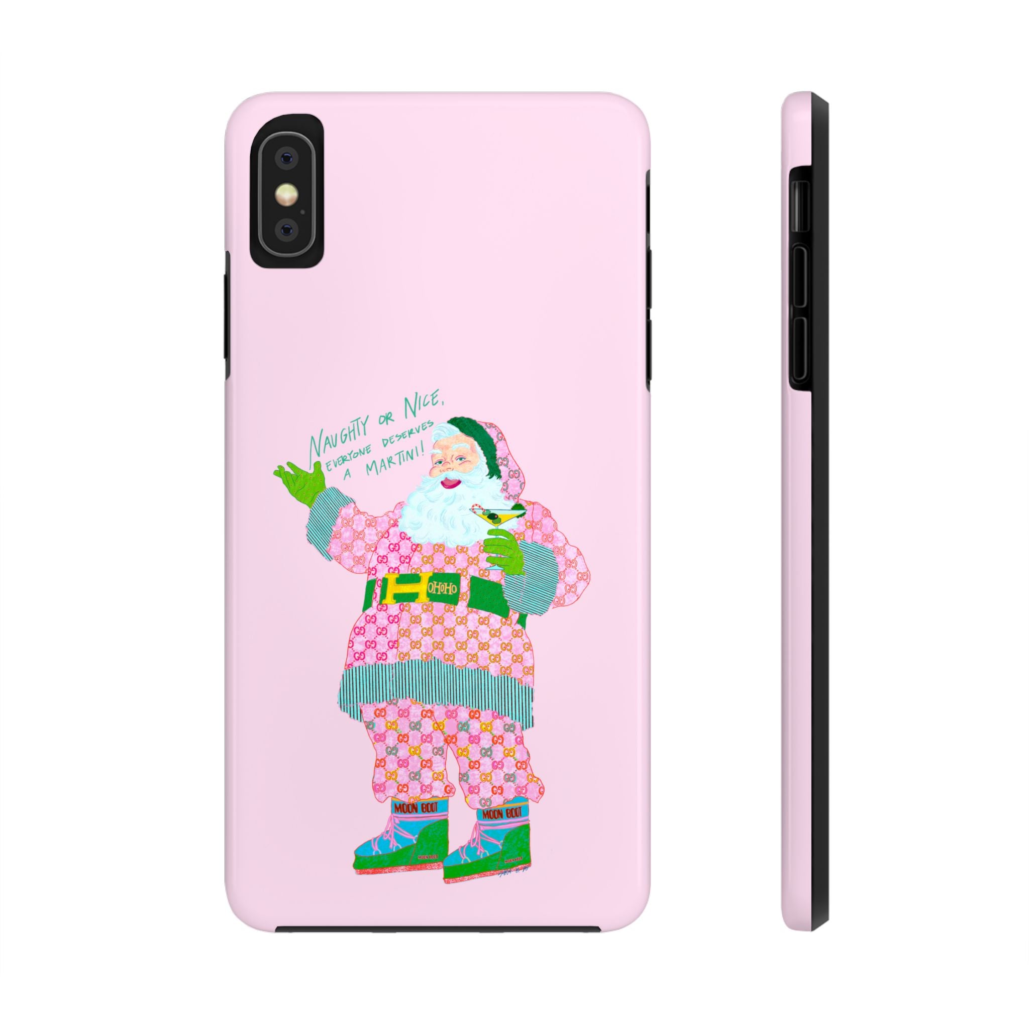 Dirty (Martini) Santa Pink Phone Case