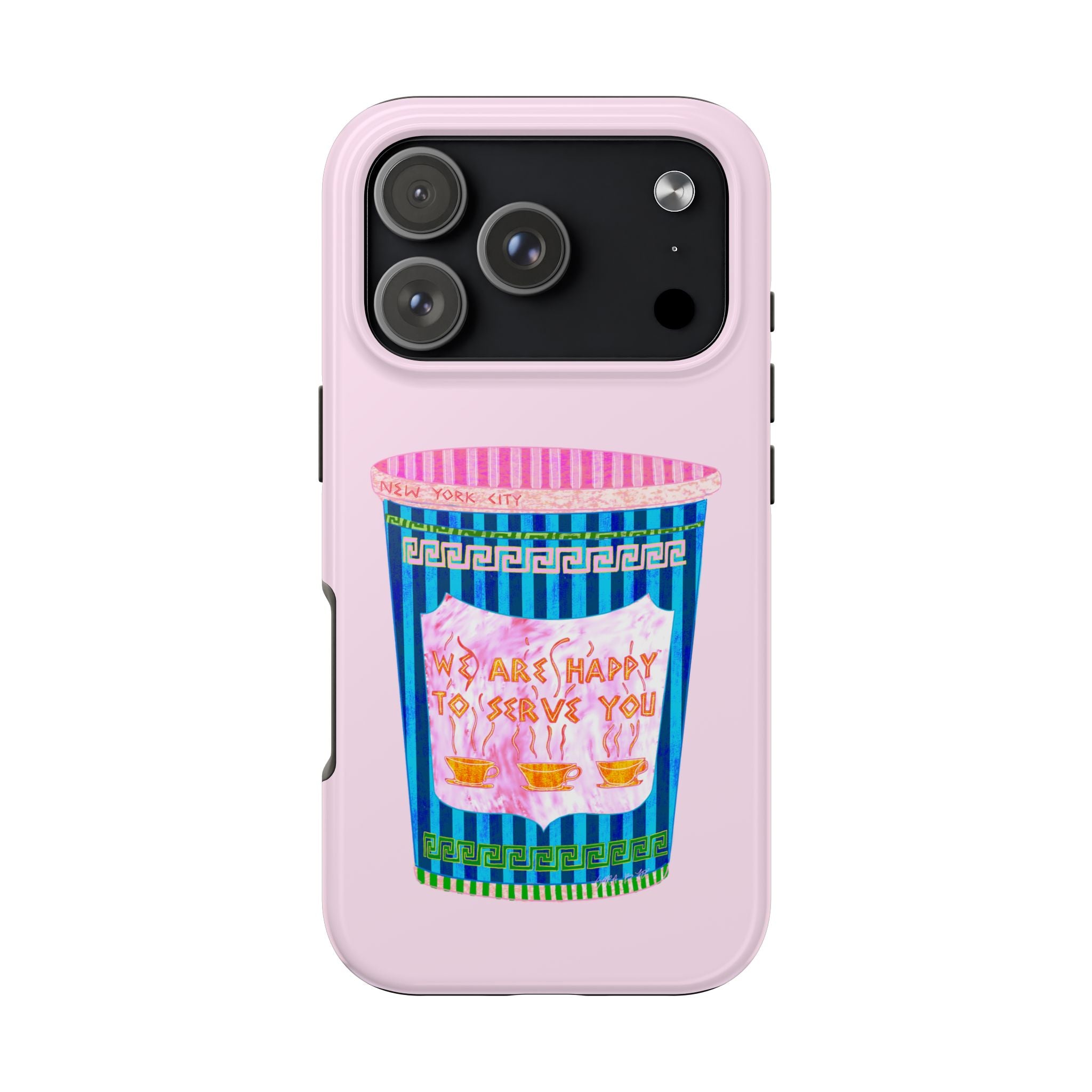 New York Coffee Cup Pink Phone Case