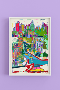 The Wonky West Village - Art Poster Print