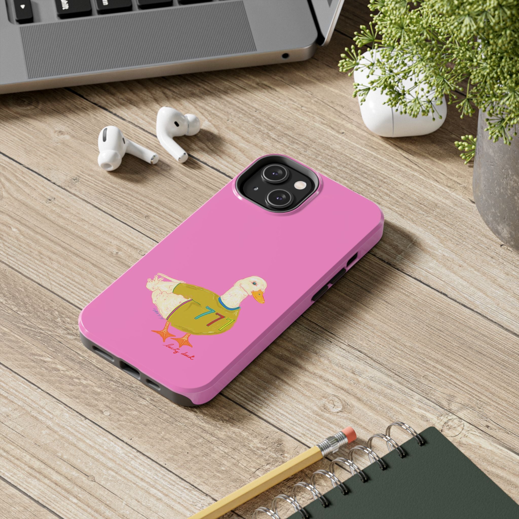 Pink Lucky Duck Phone Case