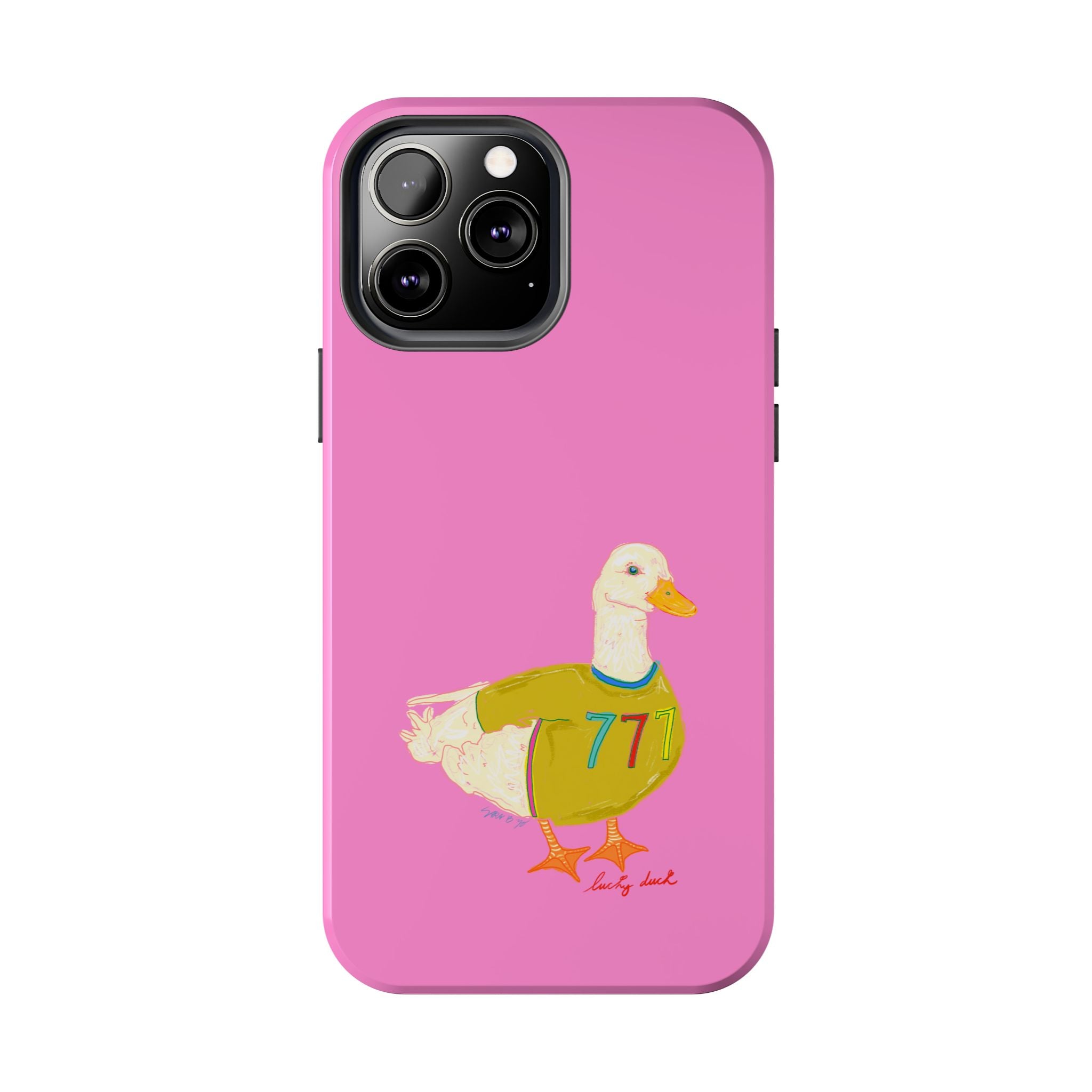 Pink Lucky Duck Phone Case