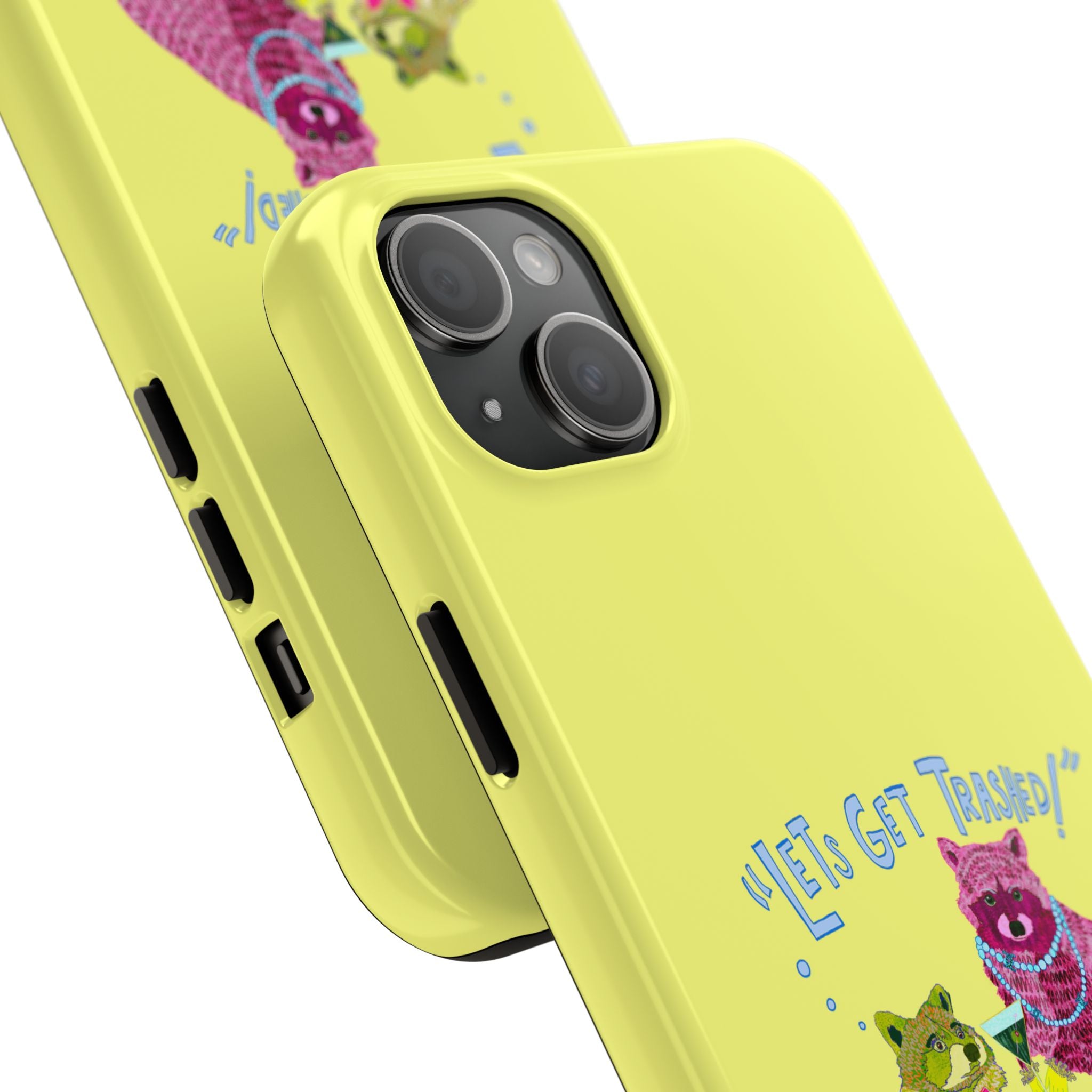 Lets Get Trashed Yellow Phone Case