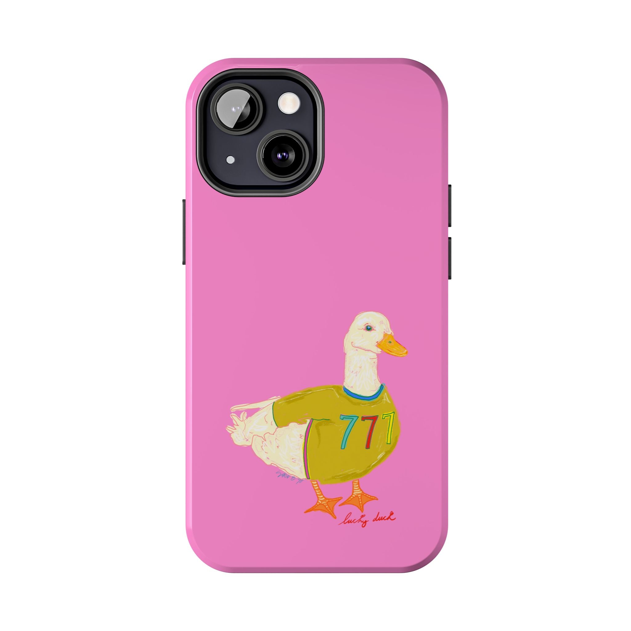 Pink Lucky Duck Phone Case