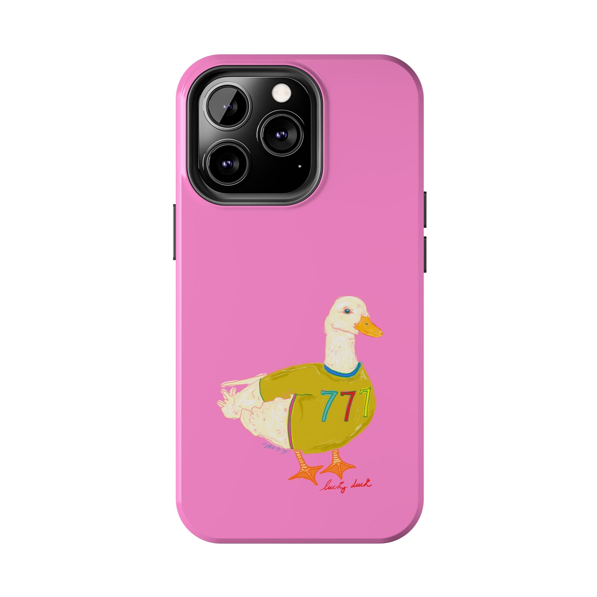 Pink Lucky Duck Phone Case