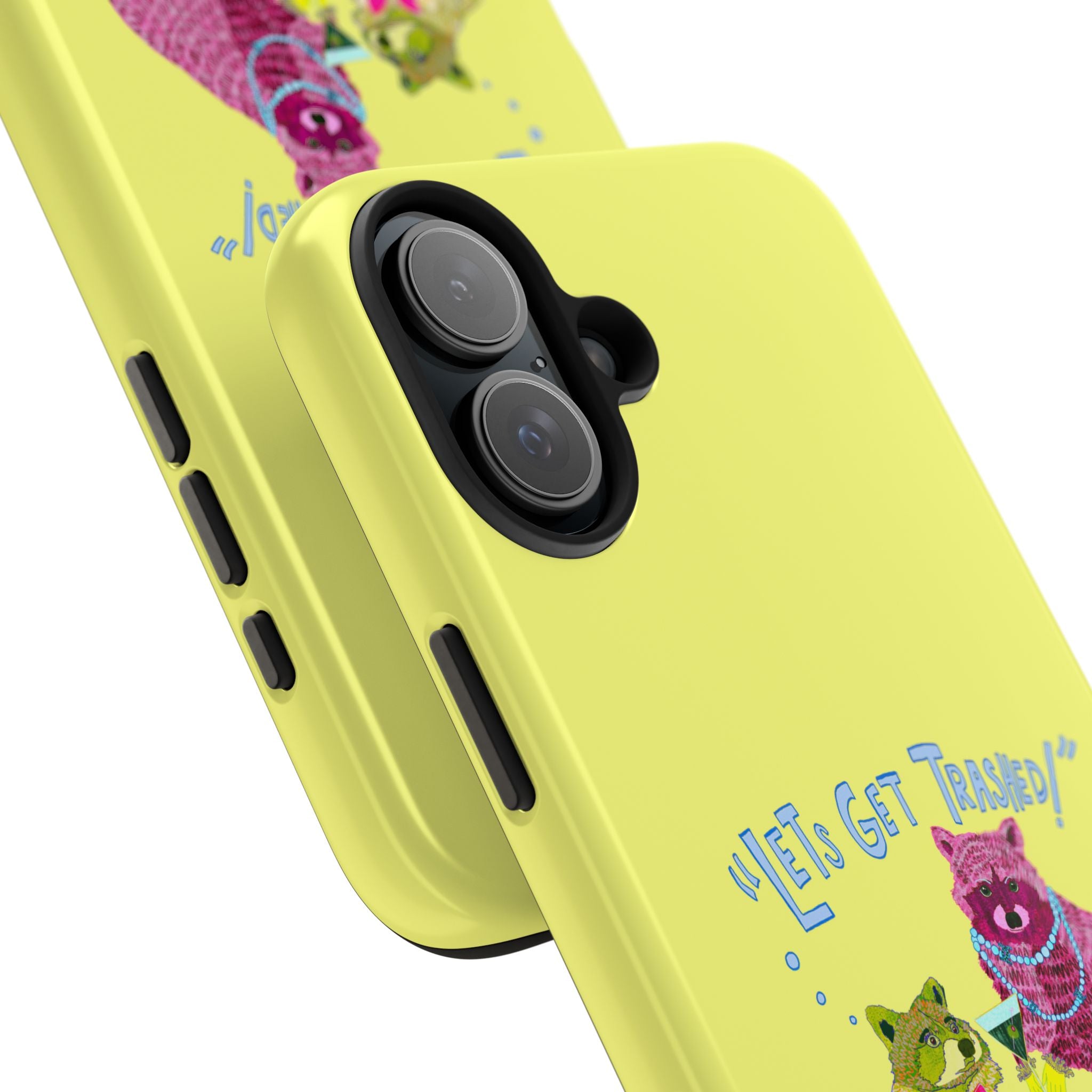 Lets Get Trashed Yellow Phone Case