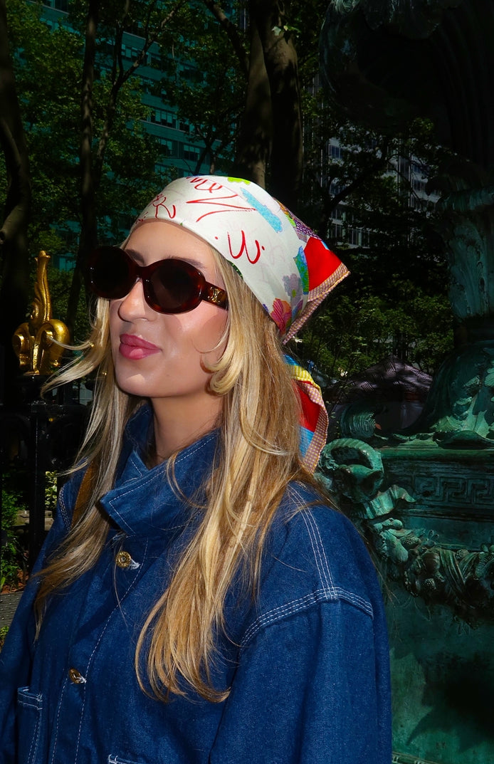 "New York Love Story" Silk Scarf