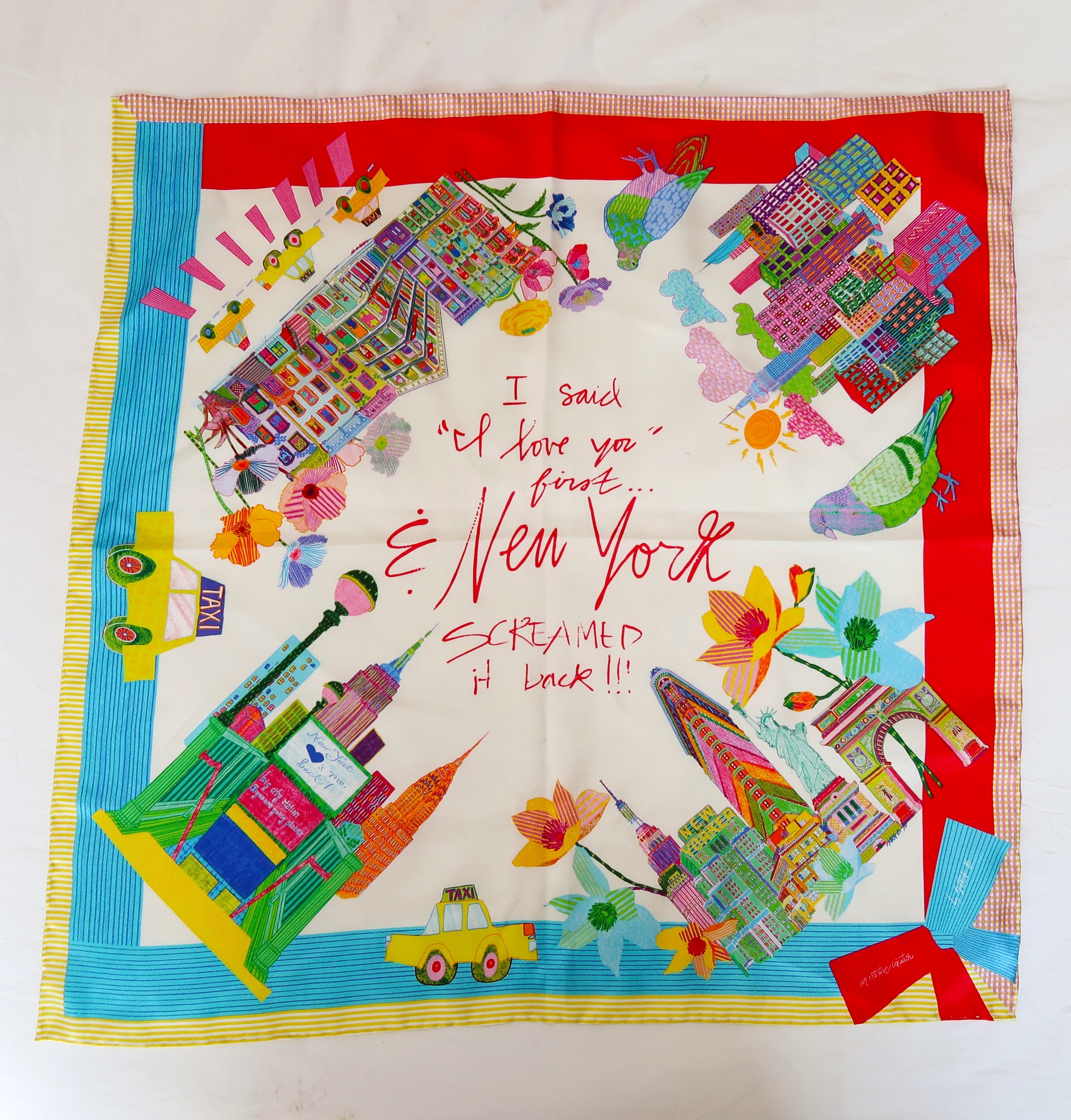 "New York Love Story" Silk Scarf